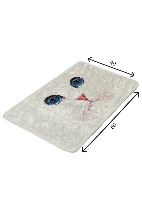Mijölnir Blue Eyes 40 x 60 cm Alfombrilla de Baño 100% Poliéster Antialérgica Antideslizante Lavable a Máquina
